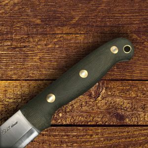 LT Wright Handcrafted Knives GNS Green Matte Scandi Fixed Blade Knife